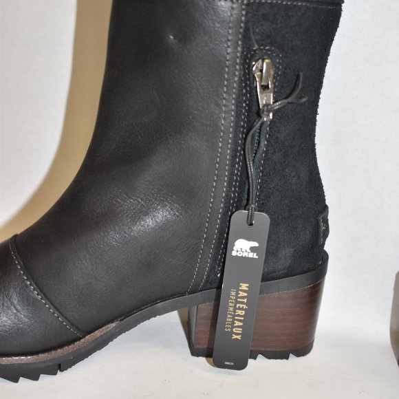 $260 SOREL CATE KNEE HIGH BOOT LEATHER WATERPROOF PLATFORM BLOCK 6  (TC1) - Picture 5 of 9